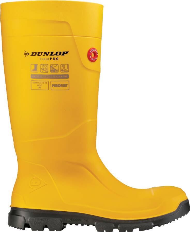PU-Sicherheitsstiefel S5 Dunlop® Purofort® Fieldpro Full Safety 103346-38 Größe 38 Farbe gelb Typ Stiefel Modell Purofor