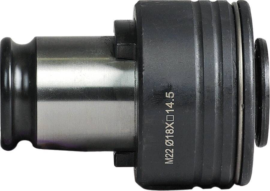 Schnellwechseleinsatz Größe 1 224309 Typ mit Kupplung Schaft-Ø 9 mm für Gewinde M 12 Vierkant 7,0 mm L1 21,5 mm D 19 mm