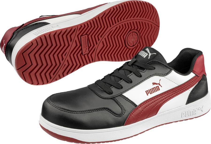 Sicherheitshalbschuh/-hochschuh S3L Frontcourt ESD FO HRO SRC 640200-46 Größe 46 Farbe schwarz/weiß/rot Typ Halbschuh