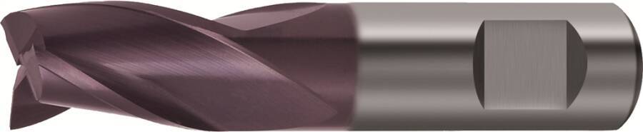 Mini-Bohrnutenfräser beschichtet, mit Mitnahmefläche 163028 Größe 8,0 mm Ausführung N, Z3 Schaft-Ø 8 mm Schneidenlänge 1