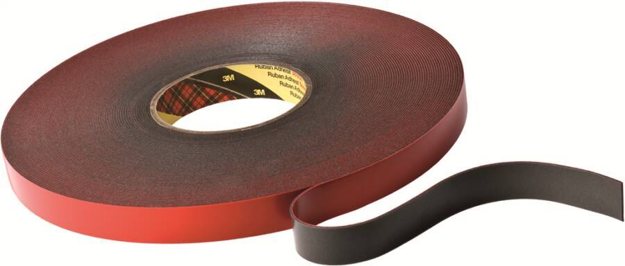 Doppelseitiges Klebeband VHB 4611 F / 5925 F 5925F/1233 Farbe schwarz Rollenbreite 12 mm Rollenlänge 33 m Dicke 0,6 mm