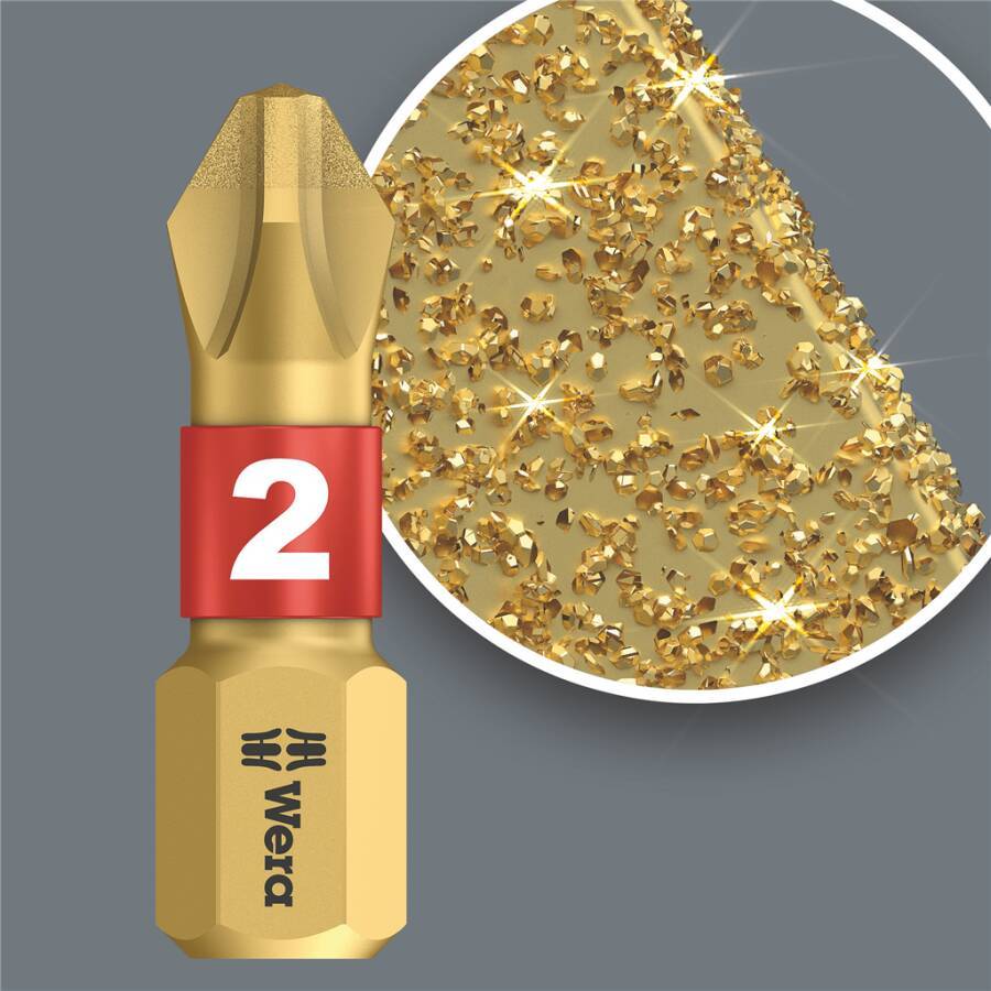 Diamant-Torsions-Bit Phillips® / Pozidriv® 05056402001 Größe 2 PH / PZ Typ PH Länge 25 mm