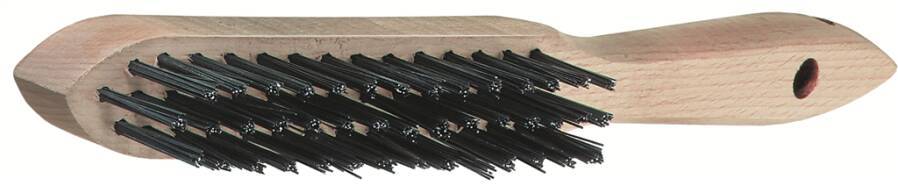 Handbürste Standard 100051 Ausführung Stahldraht glatt Reihen 5 Drahtstärke 0,35 mm Besatzhöhe 25 mm Länge 290 mm