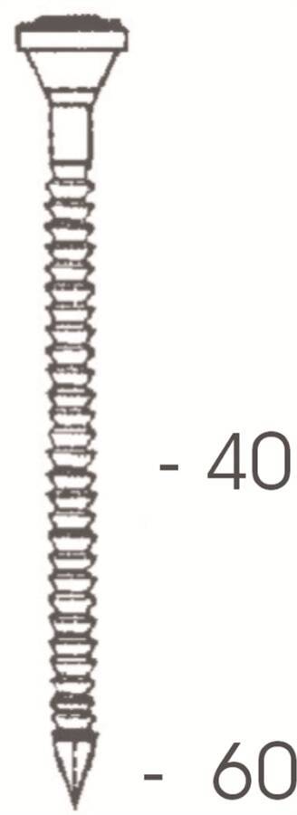 Ankernägel Typ R 20 gerillt 10401172 Länge 40 mm Ø 4,0 mm