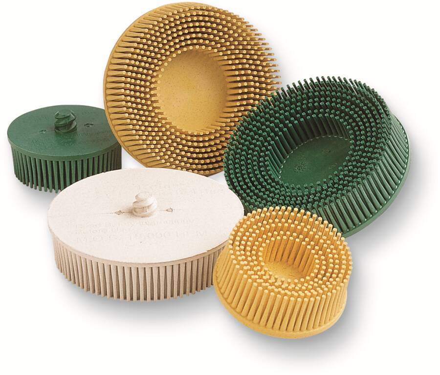 Scotch-Brite™ Roloc™ Bristle Bürste RD-ZB 7527 Farbe gelb Ø 76 mm Körnung 80 Drehzahl max. 18.000 U/min