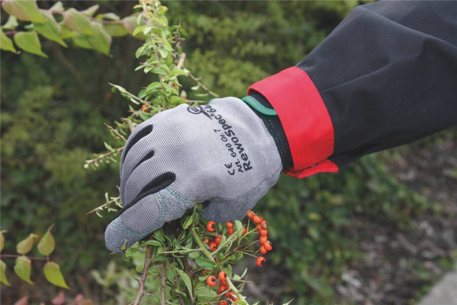 Stichschutzhandschuh RewoSpec® 646 064612141X Größe 12 Farbe grau/schwarz Trägermaterial Para-Aramid Stichschutzgewebe