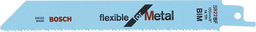 Säbelsägeblätter blau - für Metall 2608656027 Typ S922BF Qualität Flexible for Metal Eigenschaften bruchfest, lange Lebe