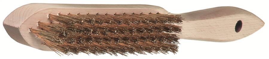 Handbürtse Standard 107641 Ausführung Messingdraht gewellt Reihen 4 Drahtstärke 0,35 mm Besatzhöhe 25 mm Länge 290 mm