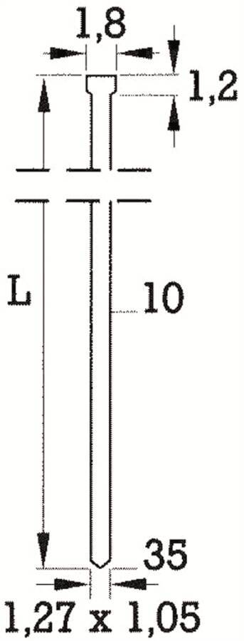 Stauchkopfstifte Typ SK 300 10300644 Länge 20 mm Ø 1,2 mm