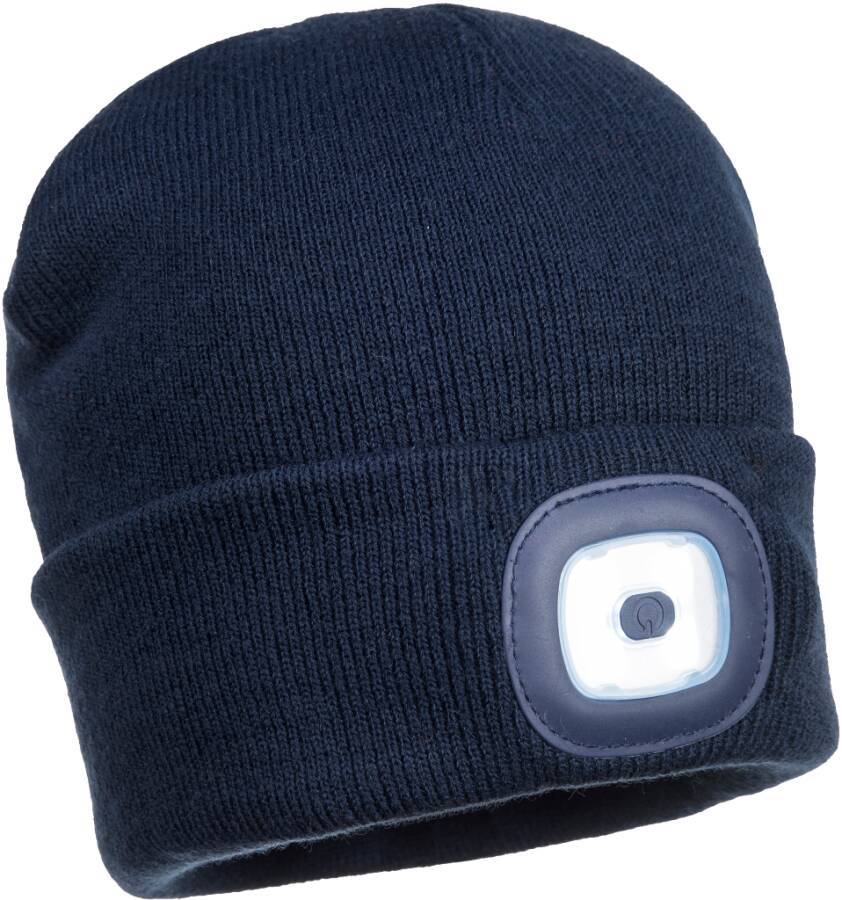 Strickmütze mit LED-Leuchten B029NAR Größe Uni Farbe marine Ausführung LED-Leuchte vorn