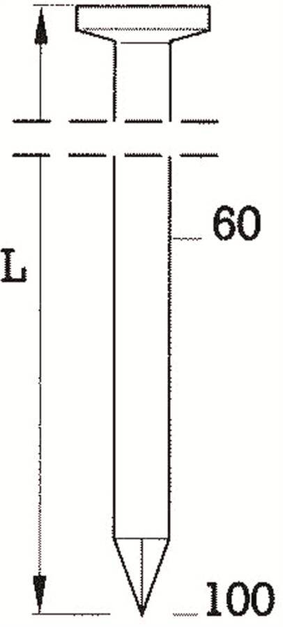Rundkopfnägel Typ R 20 glatt 10401635 Länge 100 mm Ø 3,4 mm