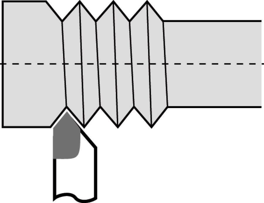 Gewindedrehmeißel 60° rechts 1830520 Typ K 10/20 Schaftbreite 20 mm Schafthöhe 20 mm Gesamtlänge 140 mm