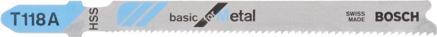 Stichsägeblätter Einnockenschaft, blau - für metallische Werkstoffe 2608631964 Typ T118A Qualität Basic for Metal Eigen