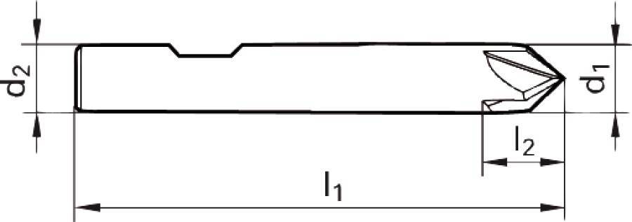 NC-Entgratfräser 90° VHM 167806 Ausführung Typ 90° Ø 6 mm Gesamtlänge 57 mm Schaft-Ø 6 mm