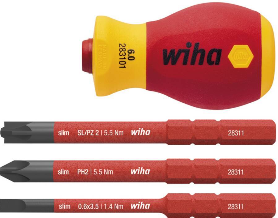 VDE-Bithalter slimVario Stubby kurz Set 4-tlg. 41230