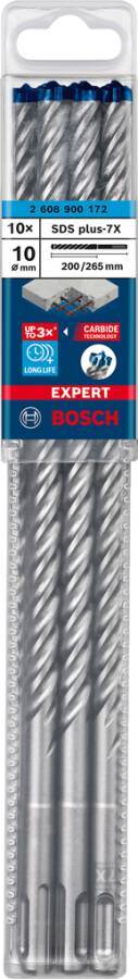 Hammerbohrer EXPERT SDS plus-7X 2608900172 Typ Pack Ø 10 mm Länge 265 mm Spirallänge 200 mm
