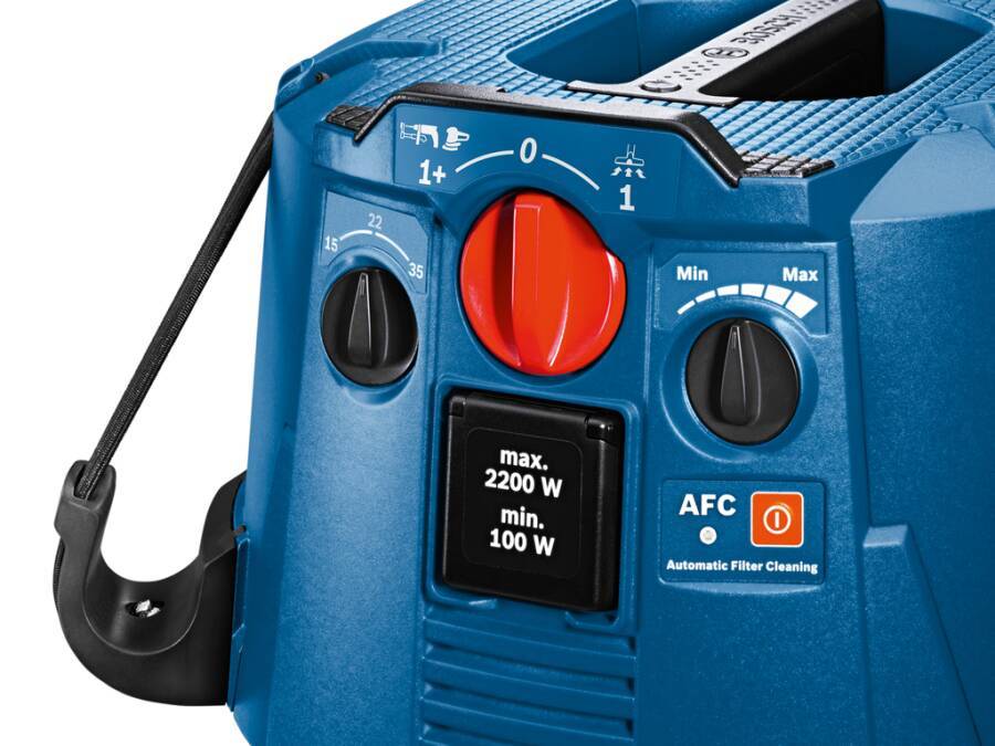 Nass-/Trockensauger GAS 35 H AFC 06019C3600 Opt. D Nennaufnahme 1200 W Behältervolumen 35 l Luftstrom 4440 l/min Unterd