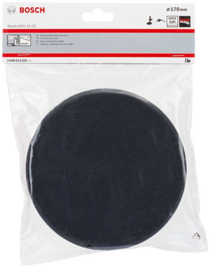Polierschwamm Ø 170 mm 2608612025 Farbe schwarz Typ extra weich Anwendung mit Politur Finish, zum Entfernen von Hologram