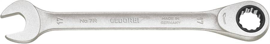 Ratschen-Ringmaulschlüssel 2297191 SW 22 mm Typ gerade ohne Hebel Länge 292 mm Arbeitswinkel 6 ° Ringstärke 13,3 mm Ring