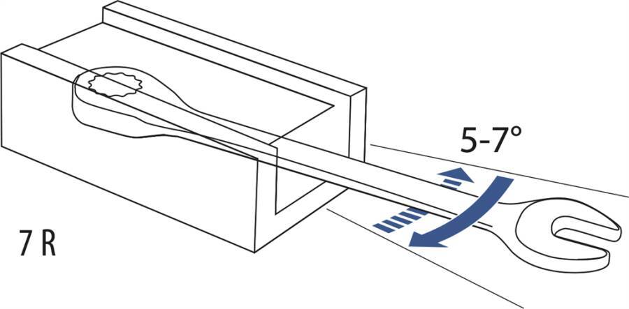 Ratschen-Ringmaulschlüssel 2297086 SW 10 mm Typ gerade ohne Hebel Länge 160 mm Arbeitswinkel 7 ° Ringstärke 7,7 mm Ringb