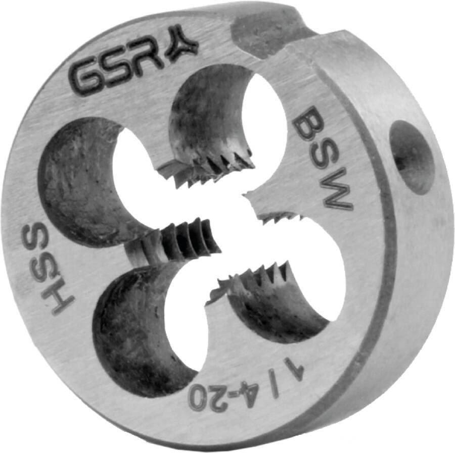 Schneideisen BSW Withworth rechts, Form B B00436070 Gewinde 1/4 Zoll Gänge 20 Zoll Außen-Ø 20 mm Höhe 7 mm