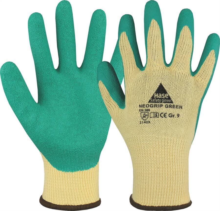 Montagehandschuh Neogrip Green 402650-11 Größe 11 Farbe gelb/grün Trägermaterial Baumwoll-/Polyesterstrick Gauge 10 Mat.