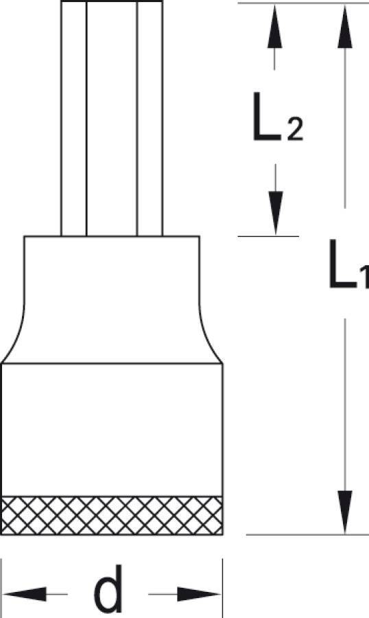 Sechskant-Bitstecknuss lang 1/2 GEDORE 6158460 Größe 12 mm Länge 140 mm Typ GEDORE