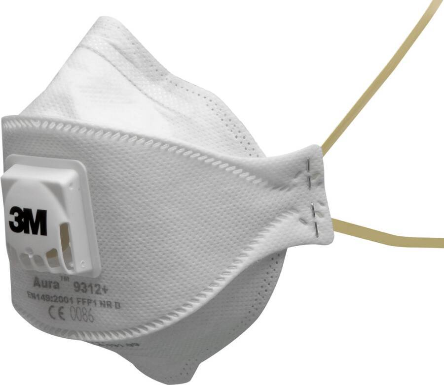 Partikelschutzmasken 3M™ Aura™ Z9312+OLD Schutzstufe EN 149:2001 FFP1 NR D Schutzwirkung gegen Partikel zum Grenzwert 4-