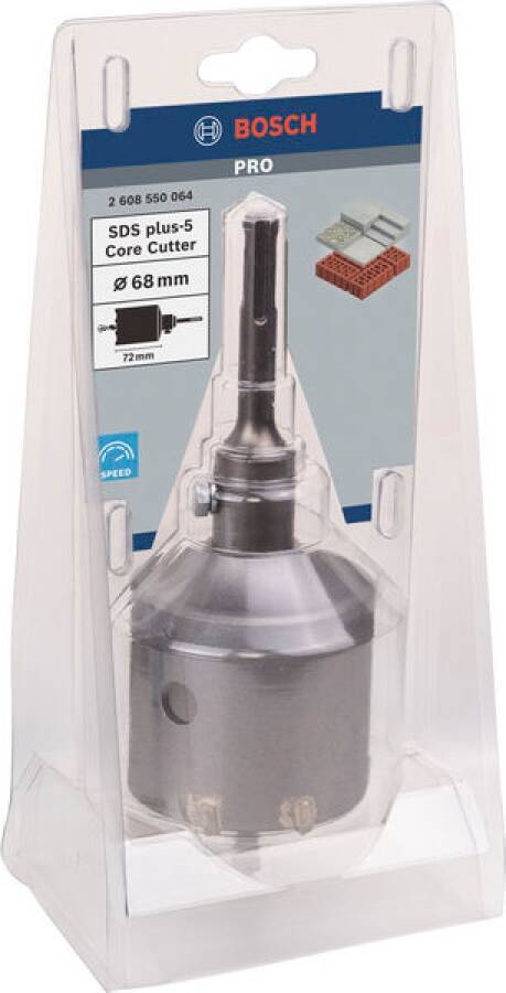 HM-Schlagbohrkrone PRO komplett 2608550065 Ø 82 mm Nutzlänge 72 mm Segmente 6 Einsatz Verteilerdosen