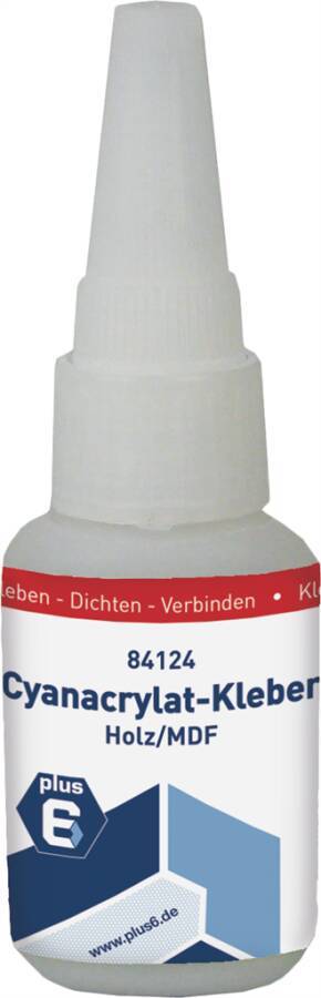 Sekundenkleber CA Holz/MDF 20 g 84124 Inhalt 20 g Gebindeart Flasche chemische Basis Ethyl-Cyanacrylat-Basis Viskosität