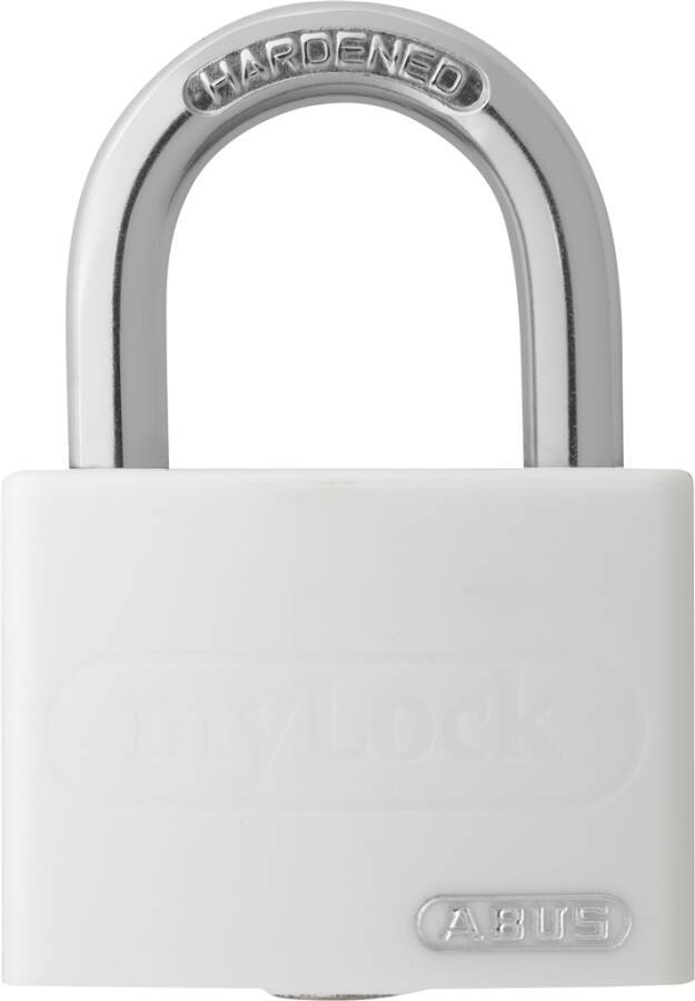 Vorhangschlösser MyLock 802874 Farbe weiß Typ MyLock Bügelhöhe 23 mm Bügelstärke 6,5 mm Breite 43 mm