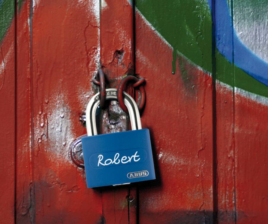 Vorhangschlösser MyLock 802829 Farbe blau Typ MyLock Bügelhöhe 23 mm Bügelstärke 6,5 mm Breite 43 mm