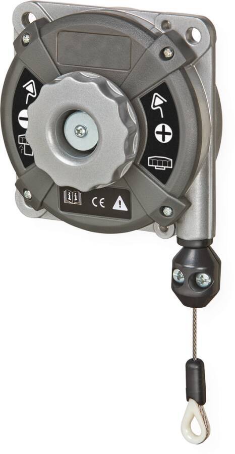 Federzüge Stahl-Drahtseil G30120 Tragkraft 0,4 - 1 kg Hublänge 1,6 m Seil-Ø 2 mm Bauhöhe 250 mm Gewicht 0,63 kg