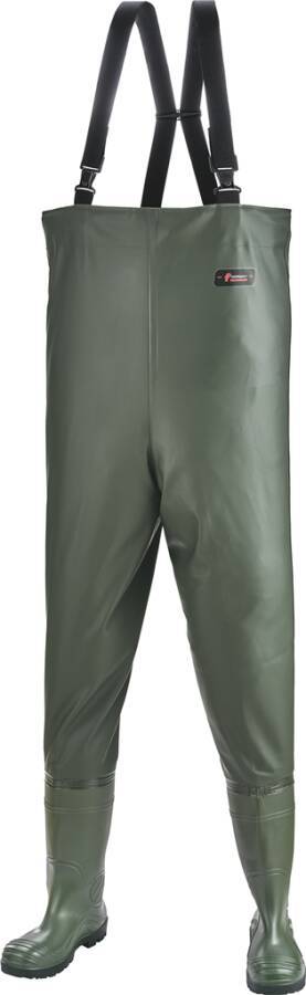 Wathose mit Stiefel S5 731910046 Größe 46 Farbe grün Typ Stiefel Modell Wathose Schutzklasse S5 Sohle PVC/Nitril Außenma