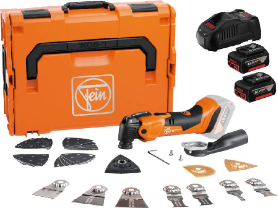 Akku-Multi-Tool Multimaster AMM 500 Plus TOP 65196+61466 Typ Set Opt. - Lieferumfang 2x 5,0 Ah Akkus, Ladegerät GAL 1880