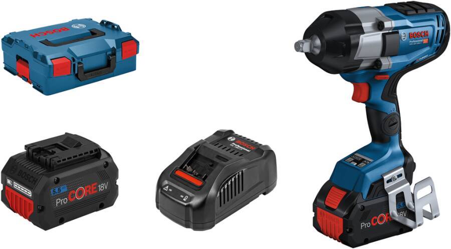 Akku-Schlagschrauber 1/2 GDS 18V-1000 C 06019J8003 Typ Set Opt. C Lieferumfang 2x 5,5 Ah Li-Ion ProCore Akku, Ladegerä