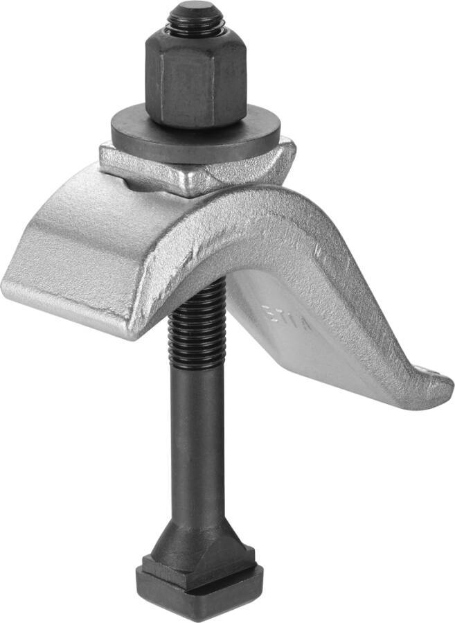 Spannpratze, stufenlos verstellbar 74906 Nut 12 mm b1 17 mm Nutenschrauben M12 x 12 x 125 H 0 - 50 mm B2 x L 50 x 140 mm