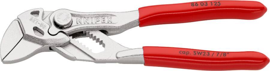 Zangenschlüssel 86 03 125 Ausführung verchromt Länge 125 mm Arbeitsbereich 23 / 7/8 mm / Zoll Gewicht 105 g