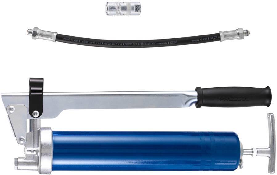Handhebel-Fettpresse PRELIxx PRO 82608 Farbe blau Lieferumfang Fettpresse, Hochdruck-Panzerschlauch 11x300 mm (Berstdruc