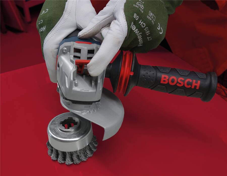 Topfbürste X-LOCK 483.21X Ausführung Stahldraht, gezopft Ø 85 mm Drahtstärke 0,50 mm Aufnahme X-LOCK Drehzahl max. 11500