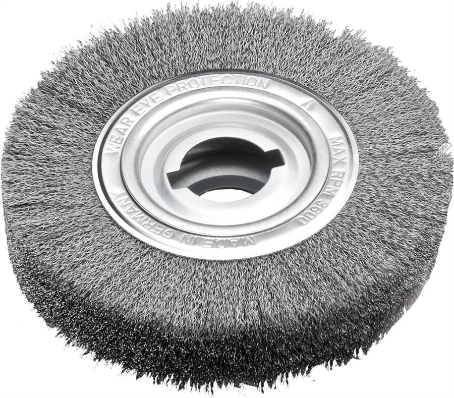 Entgratrundbürsten 377053 Ausführung Stahldraht, hochfest Ø 250 mm Breite 60 mm Drahtstärke 0,35 mm Bohrung 50,8 mm Dreh
