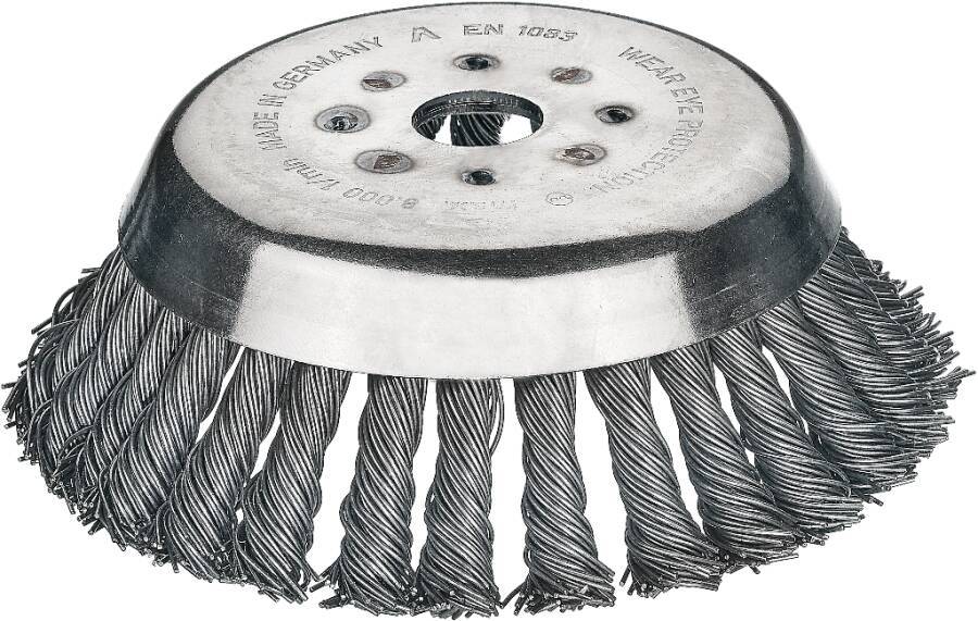 Wildkrautbürste für Freischneider / Motorsense 475.2M1.01 Ausführung gezopft, Stahldraht hochfest, glatt Ø 155 mm Drahts