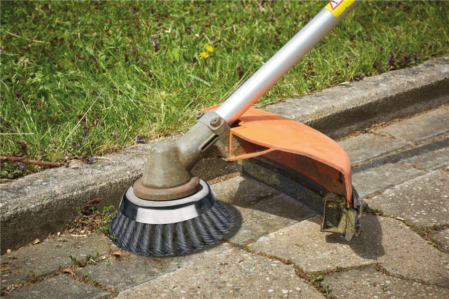 Wildkrautbürste für Freischneider / Motorsense 475.2M0.01 Ausführung gezopft, Stahldraht hochfest, glatt Ø 155 mm Drahts