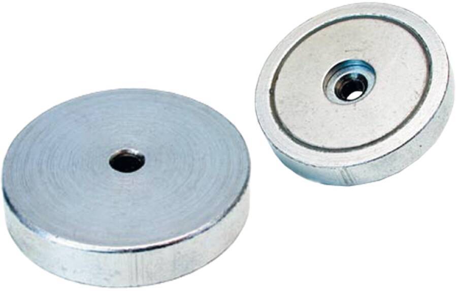 Magnetflachgreifer NdFeB mit Innengewinde (sehr hohe Haftkraft) 2525363 Haftkraft 1100 N Ø (d) 63 mm Bohrungs-Ø (d1) 11,