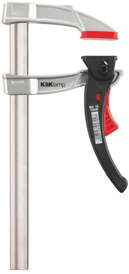 Einhandzwinge KliKlamp KLI KLI40 Spannweite 400 mm Ausladung 80 mm Schiene 20 x 5 mm Gewicht 0,45 kg