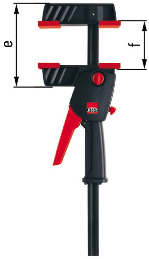 Einhandzwinge DuoKlamp DUO30-8 Spannweite 300 mm Ausladung 85 mm Spreizweite (e) 75 - 380 mm Spreizweite ( f ) 9 - 315