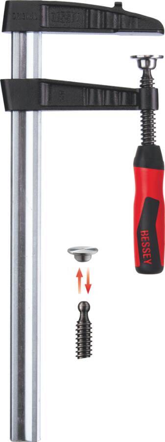 Temperguss-Schraubknecht TGK TGK60-2K Ausführung schwer Spannweite 600 mm Ausladung 120 mm Schiene 35 x 11 mm
