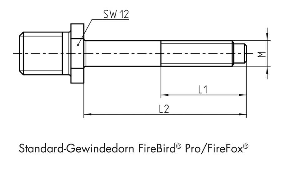 Ersatzgewindedorn für Gesipa Blindnietmutterngeräte 1436216 Typ M10 passend zu FireFox® / FireFox® 2