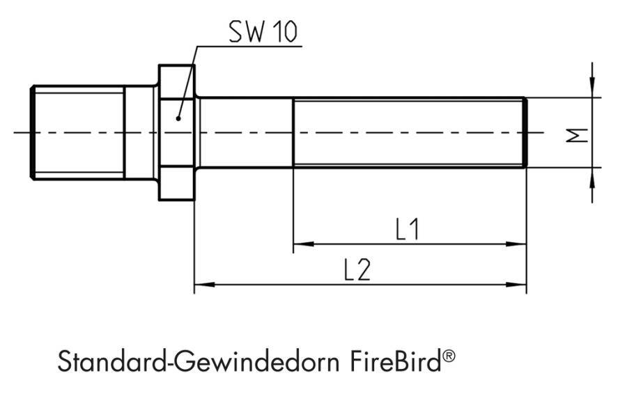 Ersatzgewindedorn für Gesipa Blindnietmutterngeräte 1435056 Typ M5 passend zu FireBird®