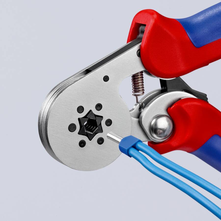 Crimpzange selbsteinstellend 97 55 14 Anwendungsbereich für Aderendhülsen Länge 180 mm Kapazität 0,08 - 16 mm² Gewicht 4